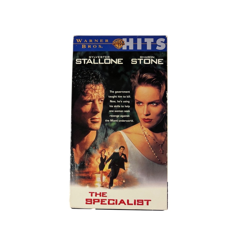 The Specialist VHS‎ 1994 Sylvester Stallone Sharon Stone Warner Bros Hits Movie